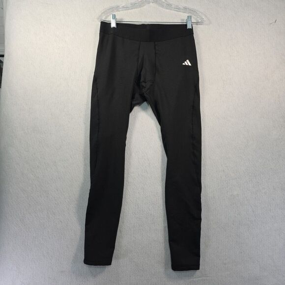 Adidas Compression Tights Pants Men's Size Large Training Tights Black - Picture 1 of 13